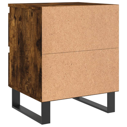 Smoked Oak Bedside Cabinets Set 2pcs, Engineered Wood, 40x35x50 cm
