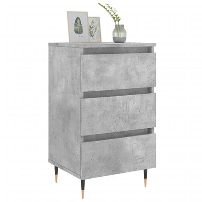 Concrete Grey Bedside Cabinets Set of 2 - Engineered Wood, 40x35x69cm