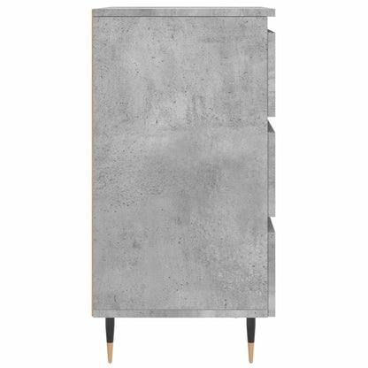 Concrete Grey Bedside Cabinets Set of 2 - Engineered Wood, 40x35x69cm