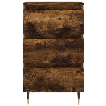 Smoked Oak Bedside Cabinets Set of 2 - 40x35x69 cm Engineered Wood