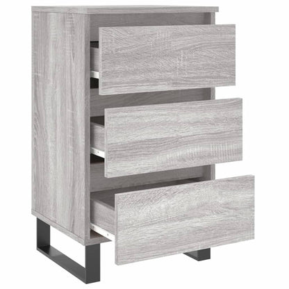 2 Grey Sonoma Bedside Cabinets 40x35x69 cm Engineered Wood