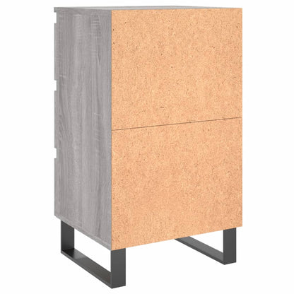2 Grey Sonoma Bedside Cabinets 40x35x69 cm Engineered Wood