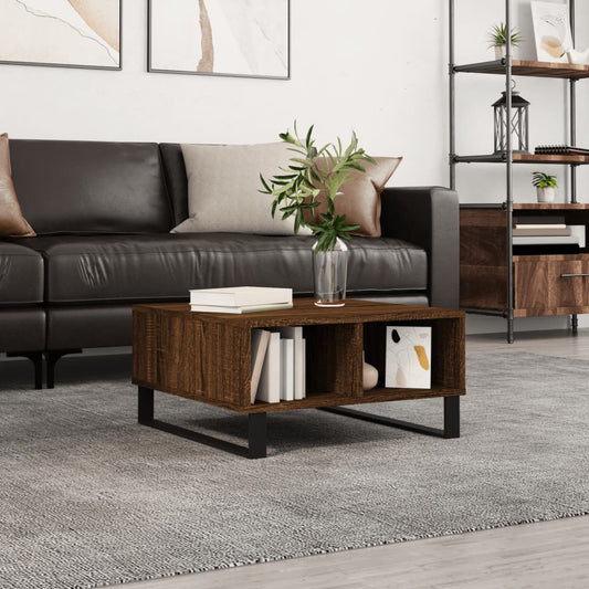 Coffee Table Brown Oak 60x60x30 cm Engineered Wood