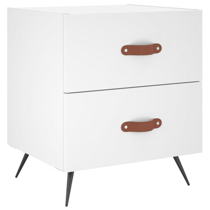 White Bedside Cabinet 40x35x47.5 cm - Engineered Wood