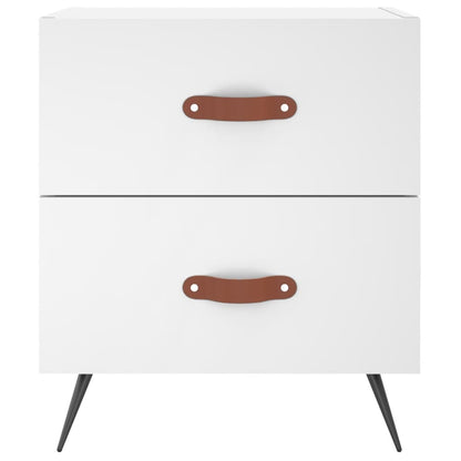 White Engineered Wood Bedside Cabinets 2pcs - 40x35x47.5 cm