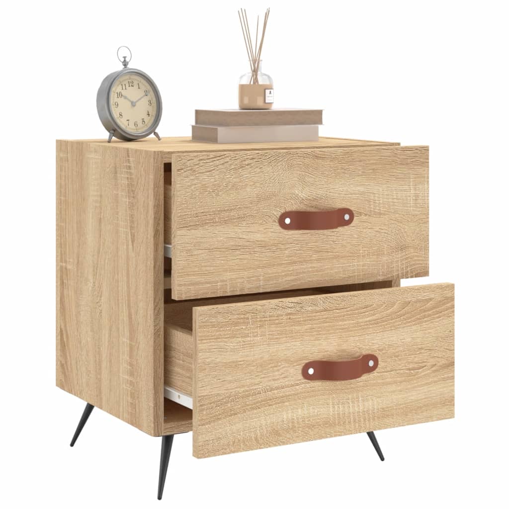Sonoma Oak Bedside Cabinets 2 pcs - Engineered Wood 40x35x47.5 cm