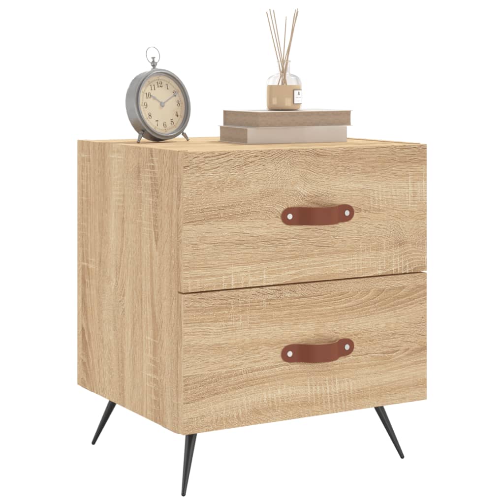 Sonoma Oak Bedside Cabinets 2 pcs - Engineered Wood 40x35x47.5 cm