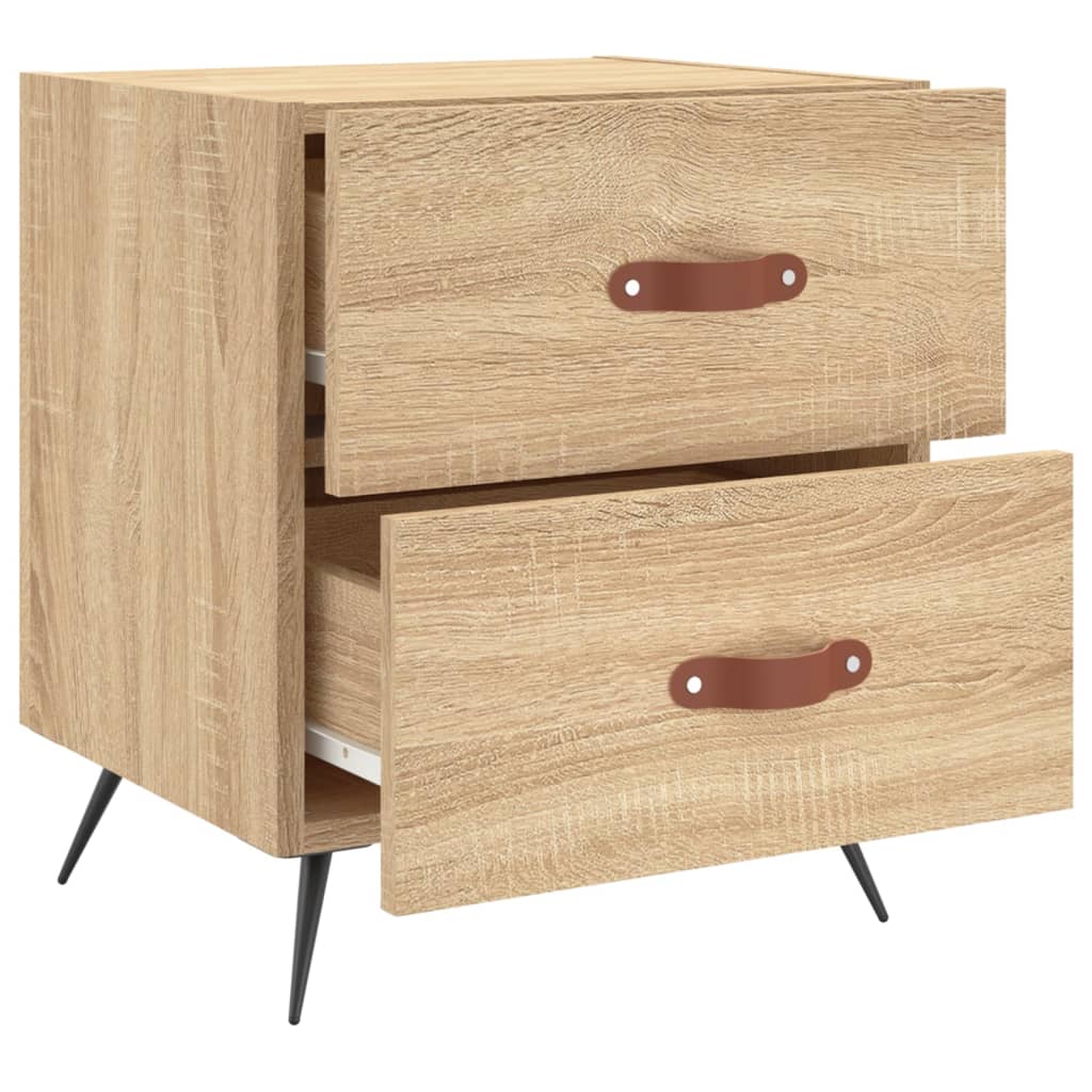 Sonoma Oak Bedside Cabinets 2 pcs - Engineered Wood 40x35x47.5 cm