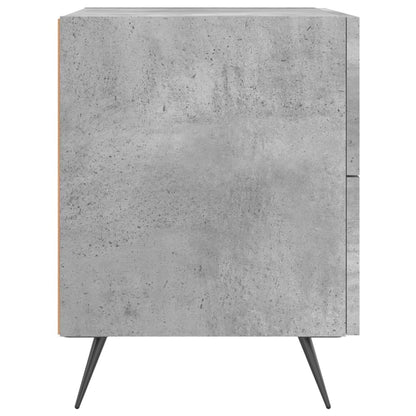 Concrete Grey Bedside Cabinet - Engineered Wood, 40x35x47.5 cm
