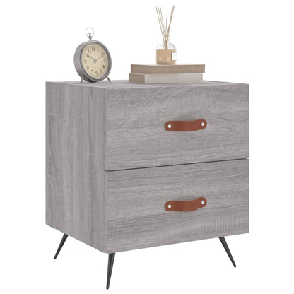 Grey Sonoma Bedside Cabinets 2pcs, 40x35x47.5 cm, Engineered Wood