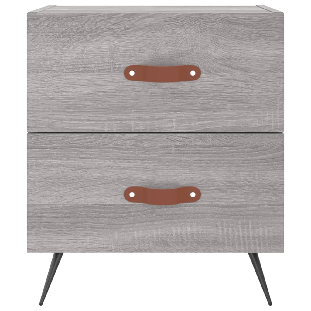 Grey Sonoma Bedside Cabinets 2pcs, 40x35x47.5 cm, Engineered Wood