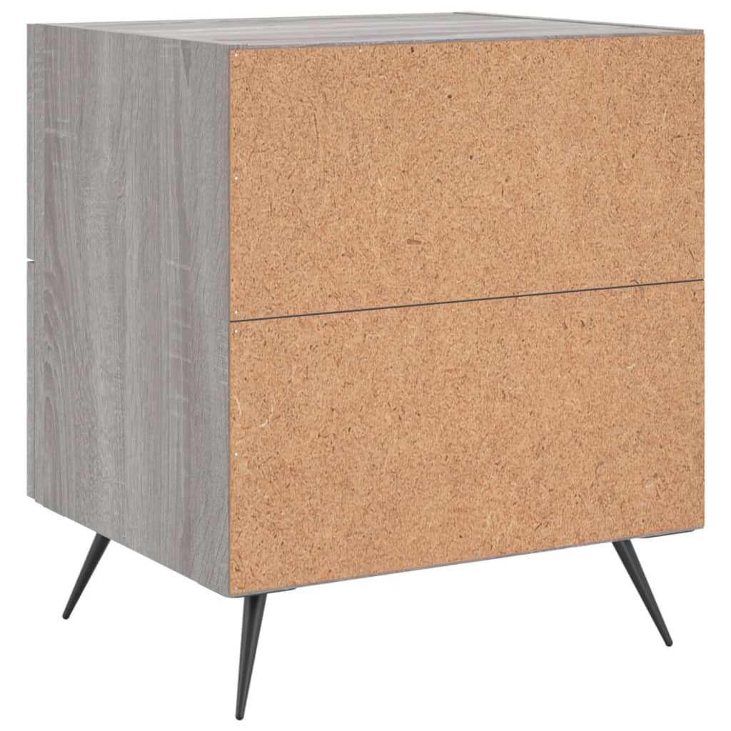 Grey Sonoma Bedside Cabinets 2pcs, 40x35x47.5 cm, Engineered Wood