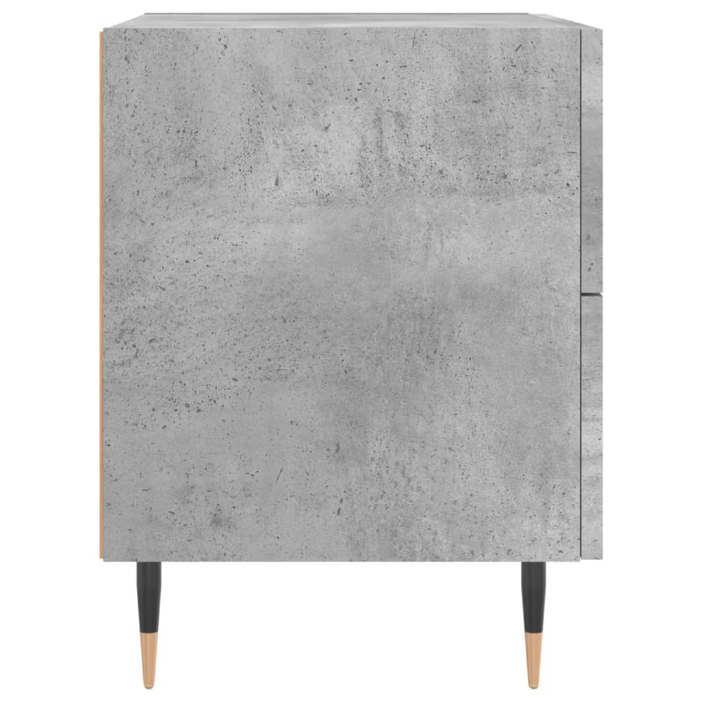 Concrete Grey Bedside Cabinets - Set of 2, 40x35x47.5 cm Wood