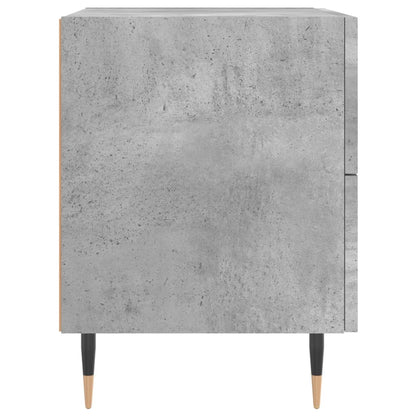 Concrete Grey Bedside Cabinets - Set of 2, 40x35x47.5 cm Wood