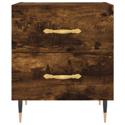 Smoked Oak Bedside Cabinet 40x35x47.5 cm - Engineered Wood