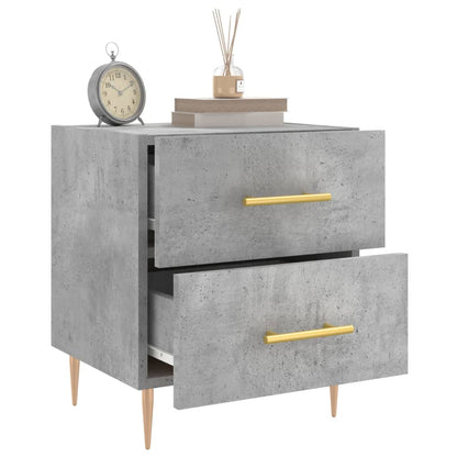 Concrete Grey Bedside Cabinets Set of 2, 40x35x47.5 cm - Engineered Wood