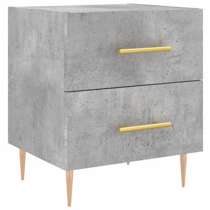 Concrete Grey Bedside Cabinets Set of 2, 40x35x47.5 cm - Engineered Wood