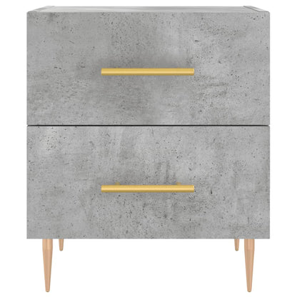 Concrete Grey Bedside Cabinets Set of 2, 40x35x47.5 cm - Engineered Wood