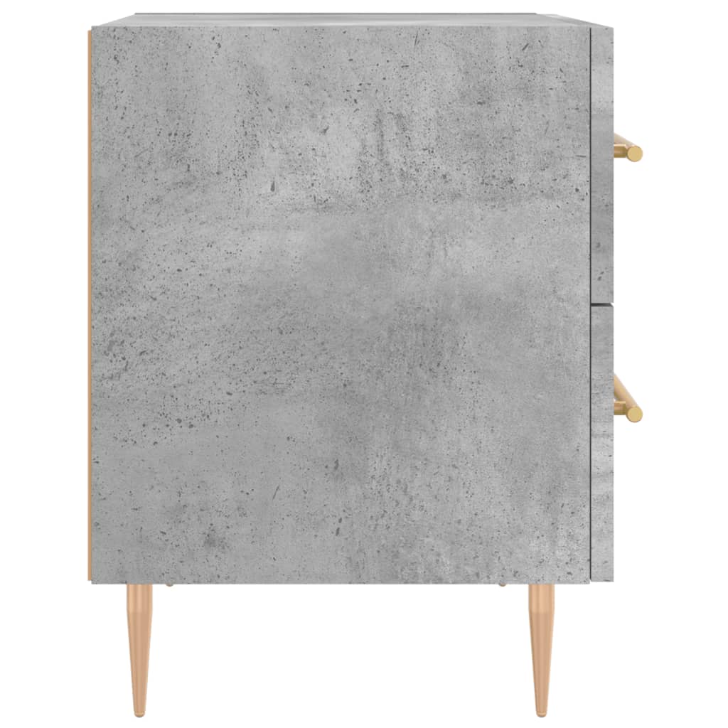 Concrete Grey Bedside Cabinets Set of 2, 40x35x47.5 cm - Engineered Wood