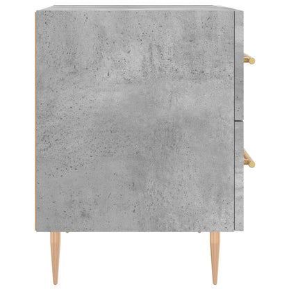 Concrete Grey Bedside Cabinets Set of 2, 40x35x47.5 cm - Engineered Wood