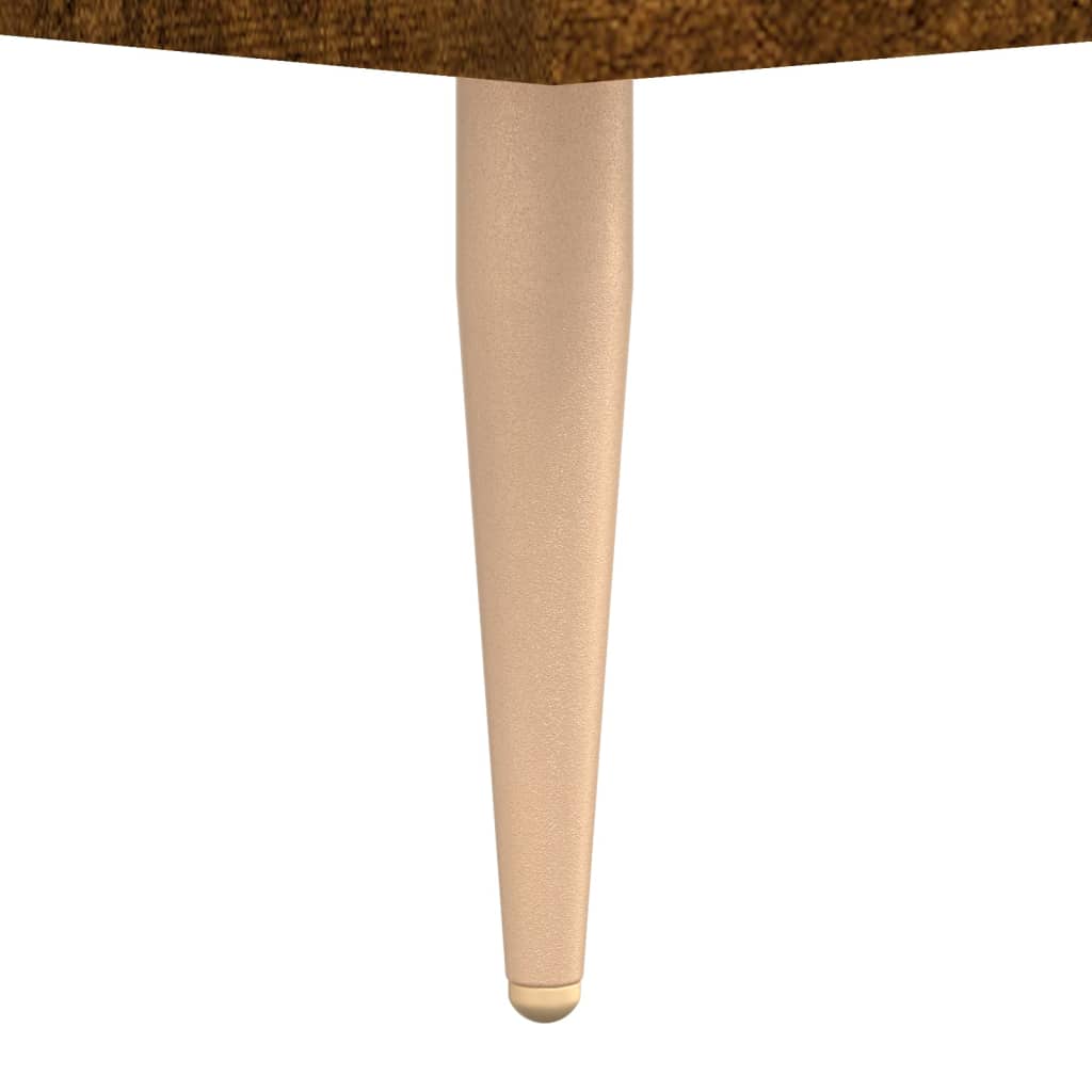 Smoked Oak Bedside Cabinets Set - Engineered Wood, 40x35x47.5 cm