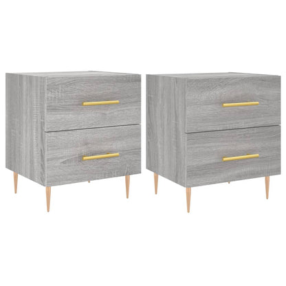 Grey Sonoma Engineered Wood Bedside Cabinets 2pcs, 40x35x47.5cm