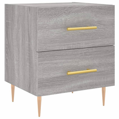 Grey Sonoma Engineered Wood Bedside Cabinets 2pcs, 40x35x47.5cm