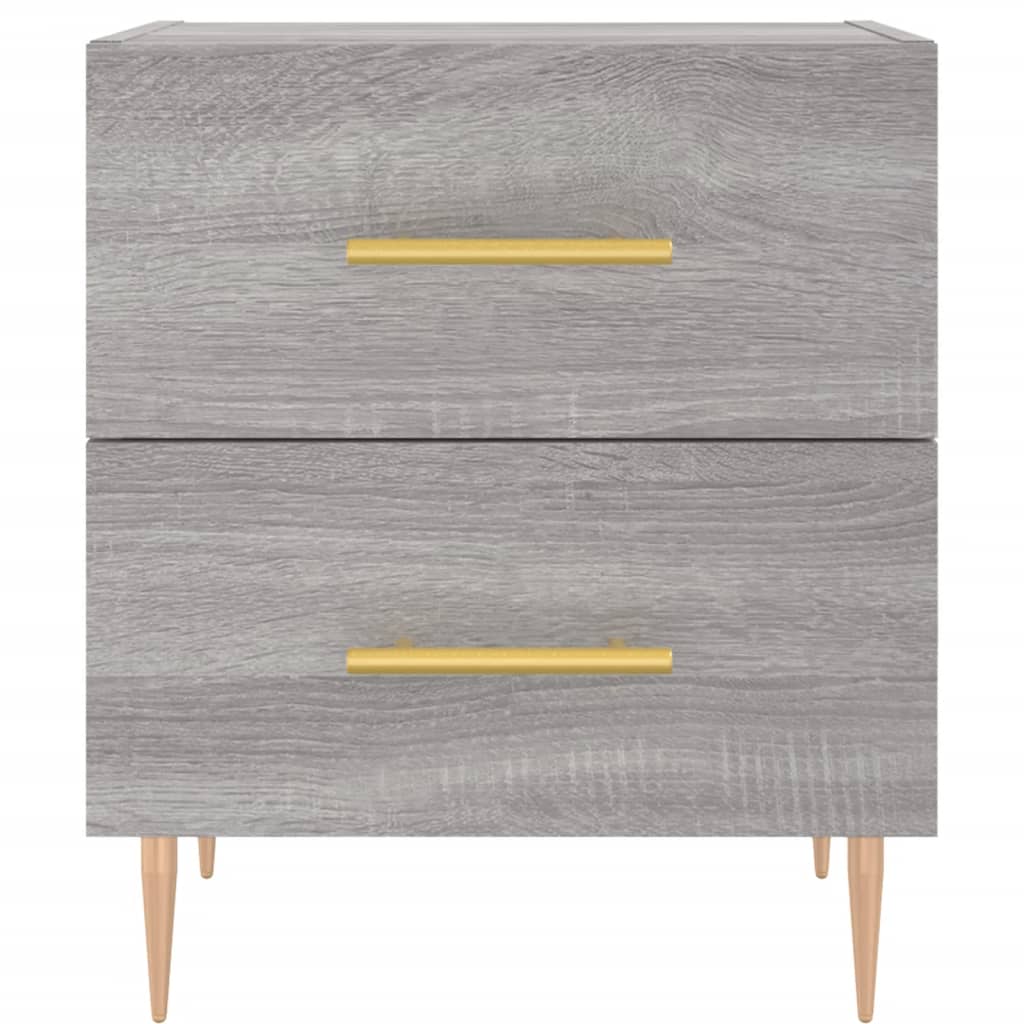 Grey Sonoma Engineered Wood Bedside Cabinets 2pcs, 40x35x47.5cm