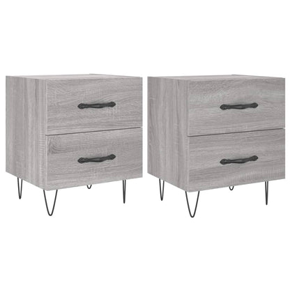 Grey Sonoma Bedside Cabinets 2 pcs - 40x35x47.5 cm Engineered Wood
