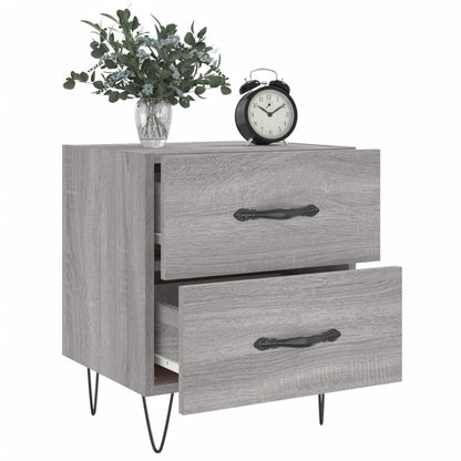 Grey Sonoma Bedside Cabinets 2 pcs - 40x35x47.5 cm Engineered Wood