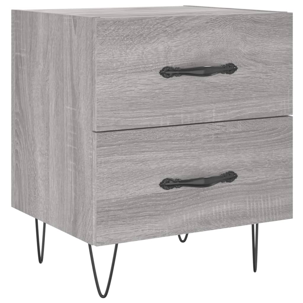 Grey Sonoma Bedside Cabinets 2 pcs - 40x35x47.5 cm Engineered Wood