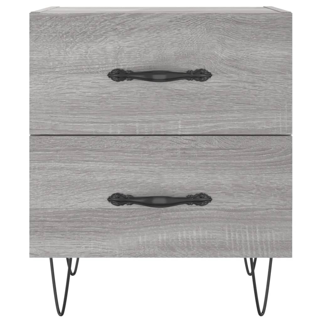 Grey Sonoma Bedside Cabinets 2 pcs - 40x35x47.5 cm Engineered Wood