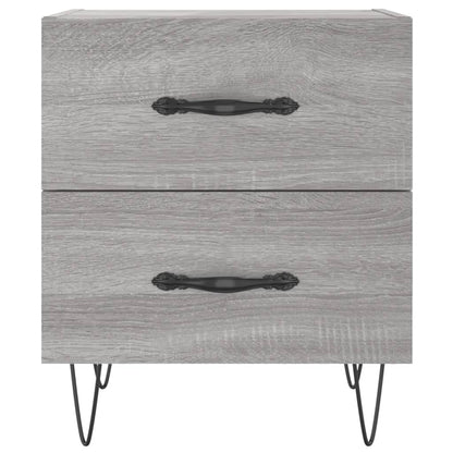 Grey Sonoma Bedside Cabinets 2 pcs - 40x35x47.5 cm Engineered Wood