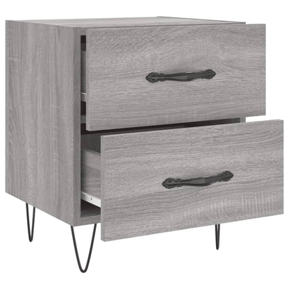 Grey Sonoma Bedside Cabinets 2 pcs - 40x35x47.5 cm Engineered Wood