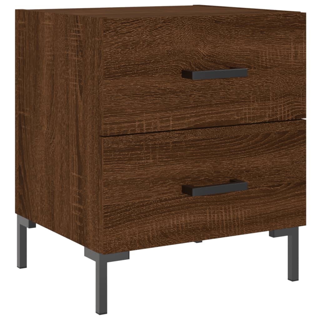Bedside Cabinets 2 pcs Brown Oak 40x35x47.5 cm Engineered Wood