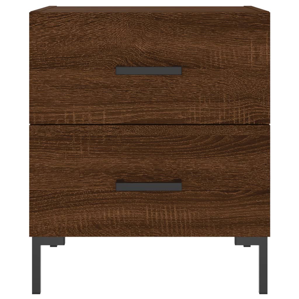 Bedside Cabinets 2 pcs Brown Oak 40x35x47.5 cm Engineered Wood