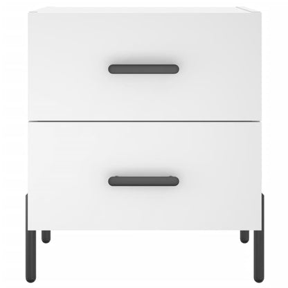 White Engineered Wood Bedside Cabinets 2 Pcs - 40x35x47.5 cm