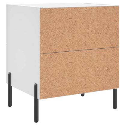 White Engineered Wood Bedside Cabinets 2 Pcs - 40x35x47.5 cm