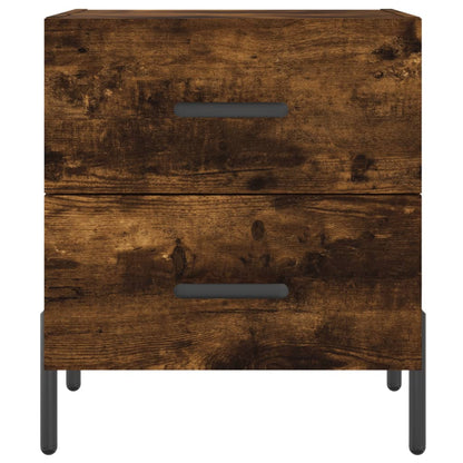 Smoked Oak Bedside Cabinet 40x35x47.5 cm - Engineered Wood