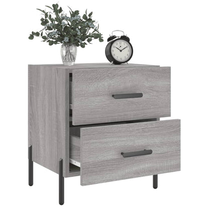 Grey Sonoma Bedside Cabinets 2 pcs - 40x35x47.5 cm Engineered Wood
