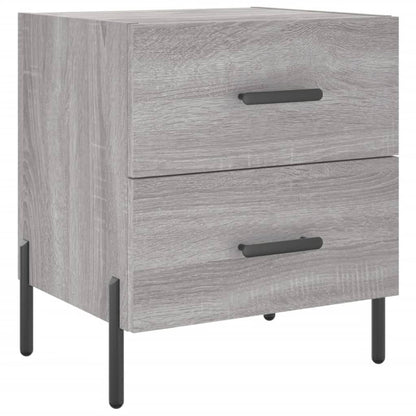 Grey Sonoma Bedside Cabinets 2 pcs - 40x35x47.5 cm Engineered Wood