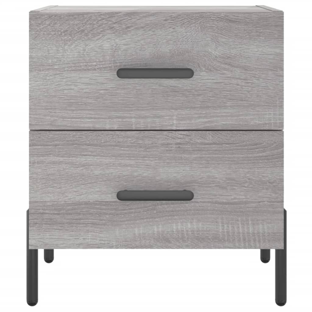 Grey Sonoma Bedside Cabinets 2 pcs - 40x35x47.5 cm Engineered Wood