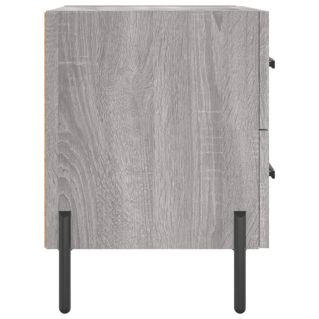 Grey Sonoma Bedside Cabinets 2 pcs - 40x35x47.5 cm Engineered Wood