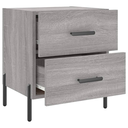 Grey Sonoma Bedside Cabinets 2 pcs - 40x35x47.5 cm Engineered Wood
