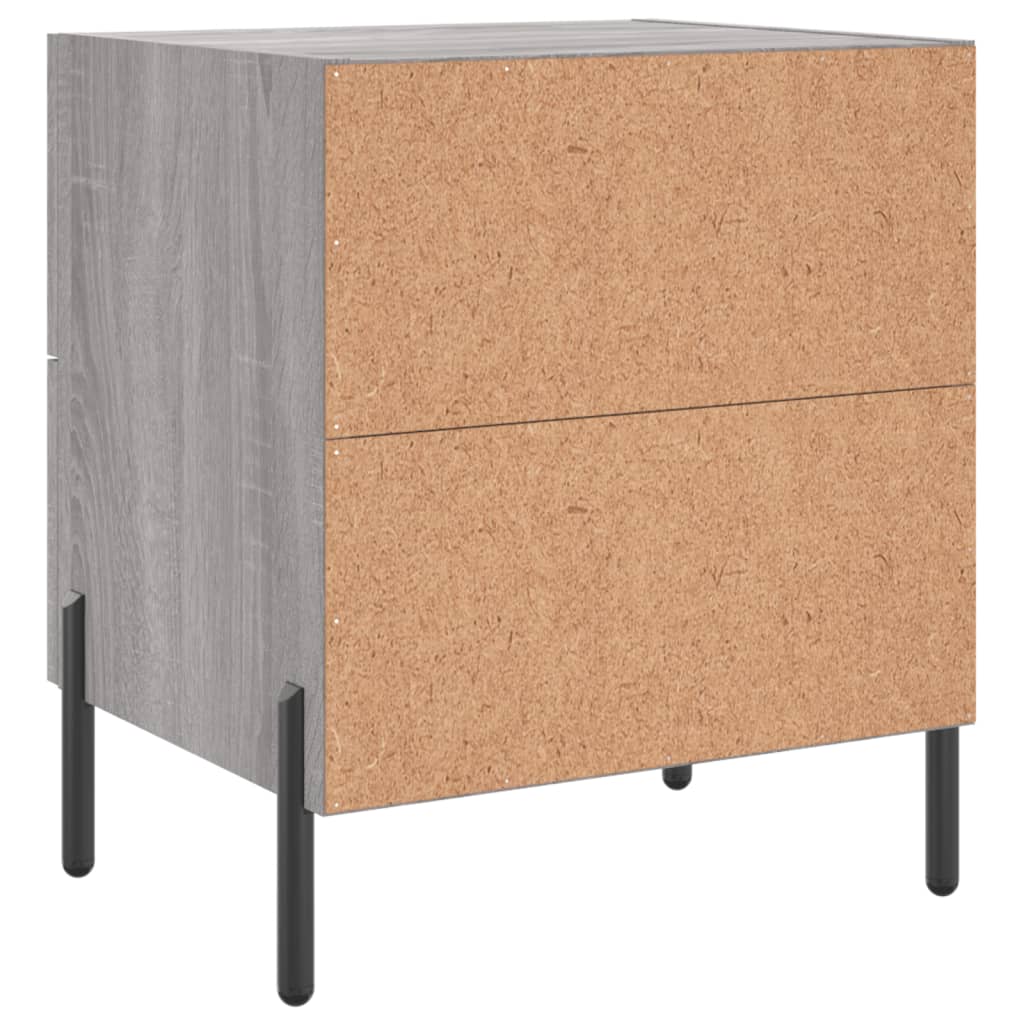 Grey Sonoma Bedside Cabinets 2 pcs - 40x35x47.5 cm Engineered Wood