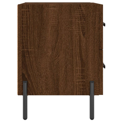 Brown Oak Bedside Cabinets 2 pcs, 40x35x47.5cm, Engineered Wood