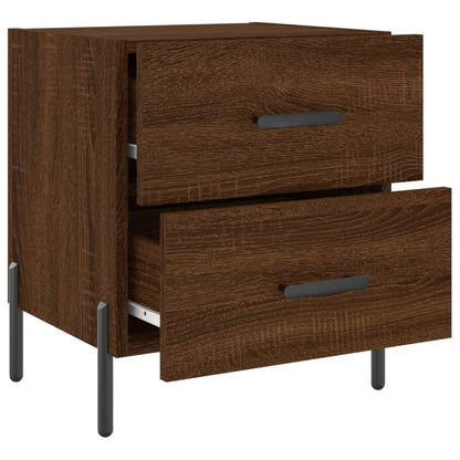 Brown Oak Bedside Cabinets 2 pcs, 40x35x47.5cm, Engineered Wood