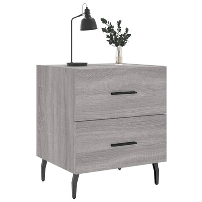 Grey Sonoma Bedside Cabinets 2 pcs - 40x35x47.5 cm Engineered Wood