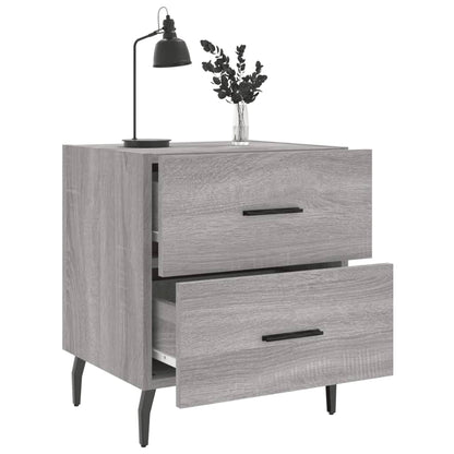 Grey Sonoma Bedside Cabinets 2 pcs - 40x35x47.5 cm Engineered Wood