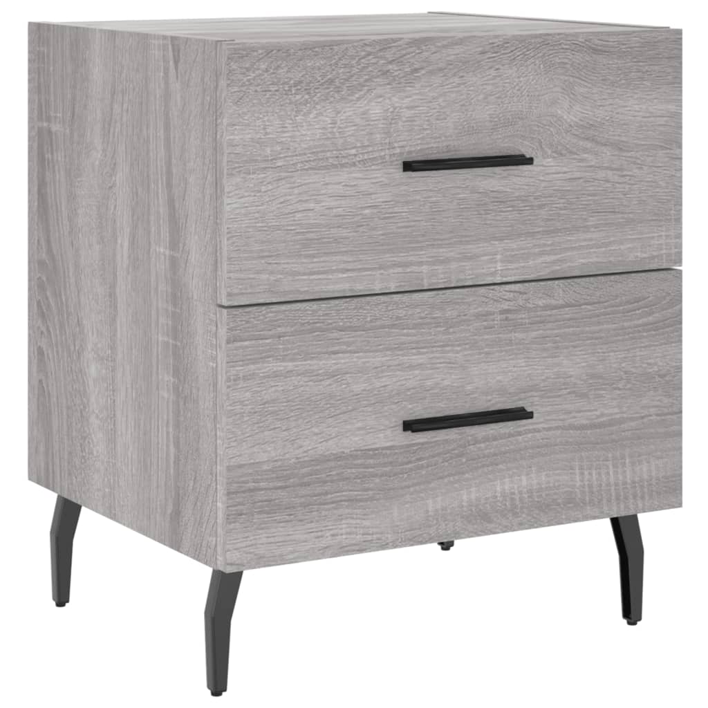Grey Sonoma Bedside Cabinets 2 pcs - 40x35x47.5 cm Engineered Wood
